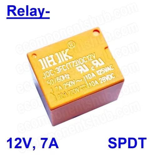 12V 7A PCB Mount Sugar Cube Relay (SPDT)