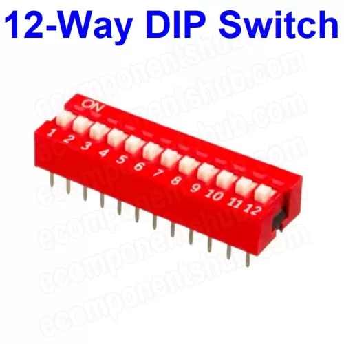 12 Way DIP Switch – Red