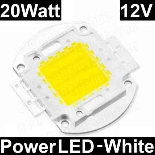 20 Watt 12V High Power LED - White