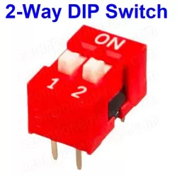 2 Way DIP Switch – Red