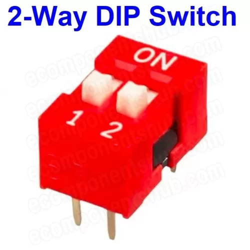 2 Way DIP Switch – Red