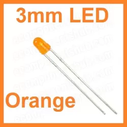 3mm Orange LED - Diffused Lens