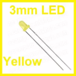 3mm Yellow LED - Diffused Lens