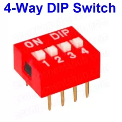 4 Way DIP Switch – Red