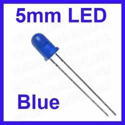 5mm Blue LED - Diffused Lens