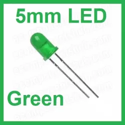 5mm Green LED - Diffused Lens