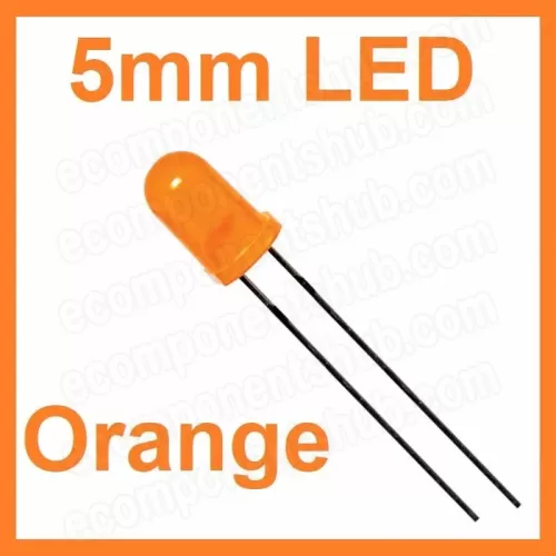 5mm Orange LED - Diffused Lens
