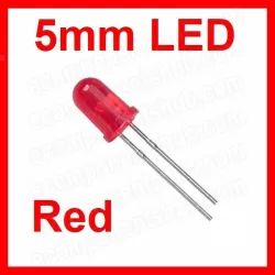 5mm Red LED - Diffused Lens