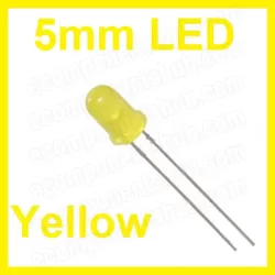 5mm Yellow LED - Diffused Lens