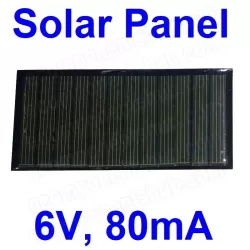 6V 80mA Mini Solar Panel (90x42x3)mm