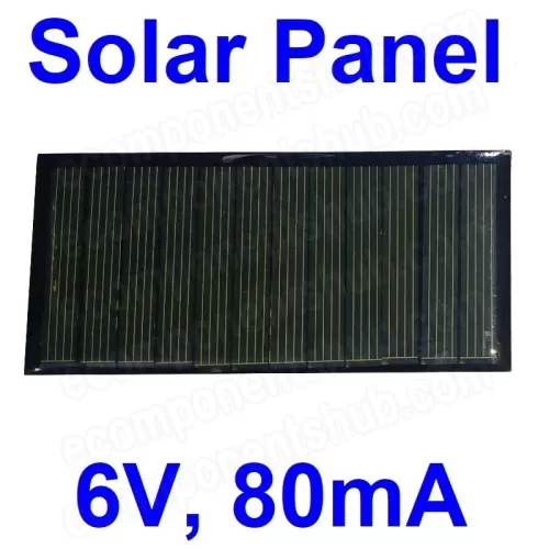 6V 80mA Mini Solar Panel (90x42x3)mm