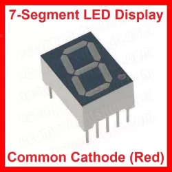 7 Segment Display - Common Cathode - 0.56 inch (Standard Size) - Red