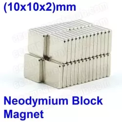 10mm x 10mm x 2mm (10x10x2 mm) Neodymium Block Magnet